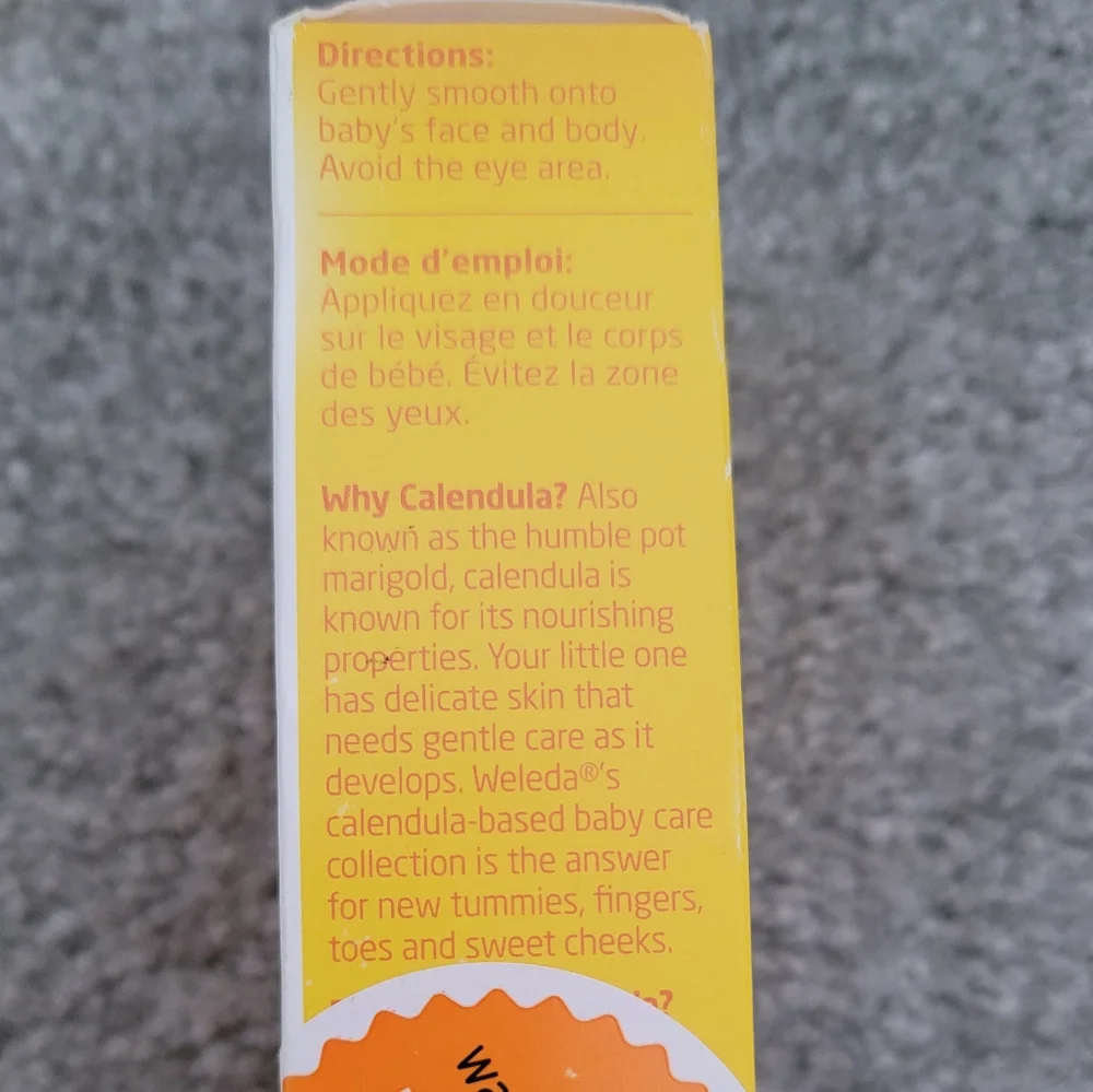 Weleda Baby Calendula Nourishing Body Cream, 2.5 fl oz 75 ml Nice exp 11/22+